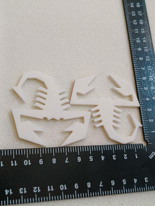 Akrep Beyaz Çamurluk Arması Seti 2’li 3M 3D ABS