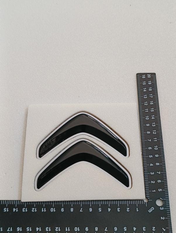 Citroen Çavuş Arması Piano Black (Gri Şeritli) 3M 3D ABS