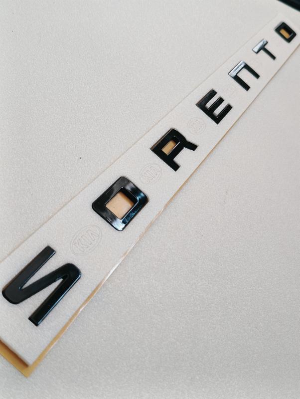 Sorento Büyük Boy Piano Black Bagaj Yazısı 3M 3D ABS