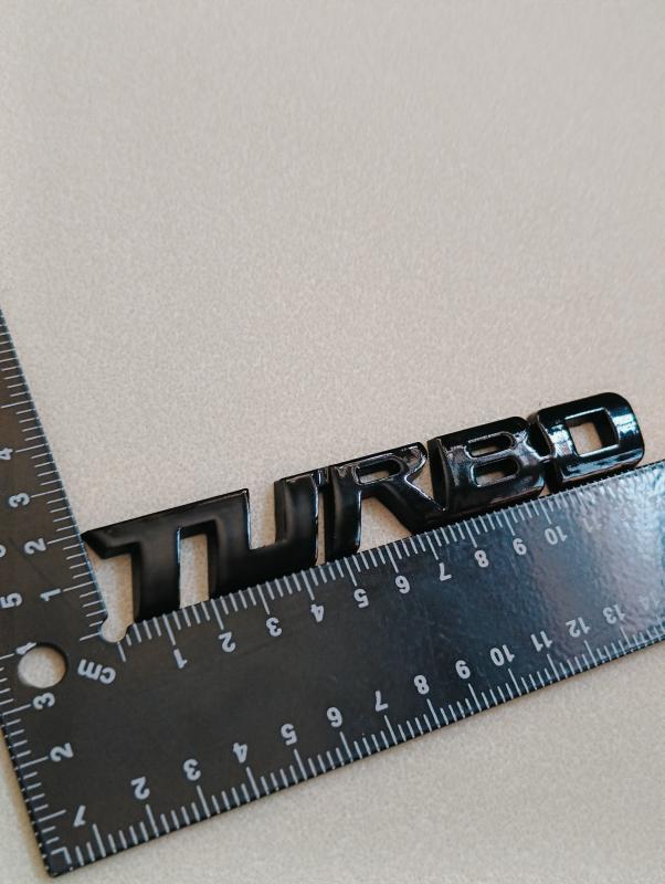 Turbo Piano Black Bagaj Yazısı (Tüm Modellerle Uyumlu) 3M 3D ABS