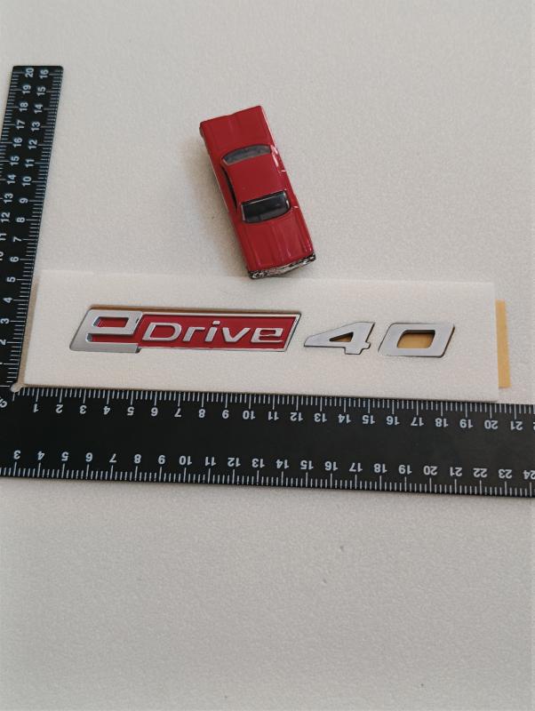 eDrive 40 Kırmızı Bagaj Yazısı 3M 3D ABS