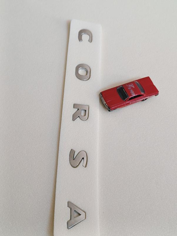 Corsa Boşluklu Krom Bagaj Yazısı 3M 3D ABS