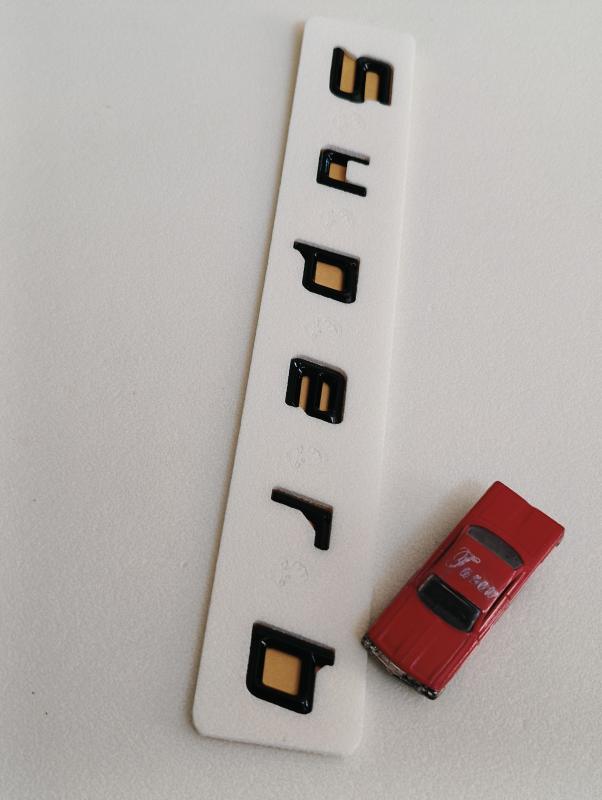 Superb Boşluklu Piano Black Bagaj Yazısı 3M 3D ABS