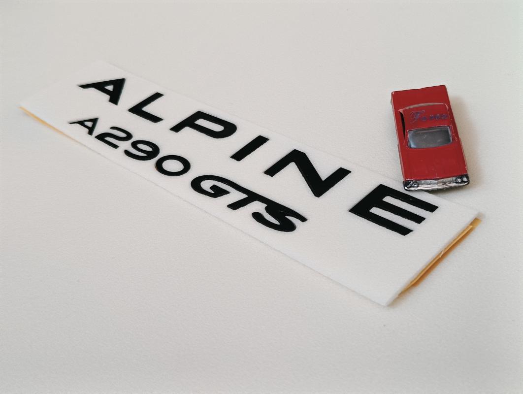 Alpine 290 GTS Piano Black Bagaj Yazısı 3M 3D ABS
