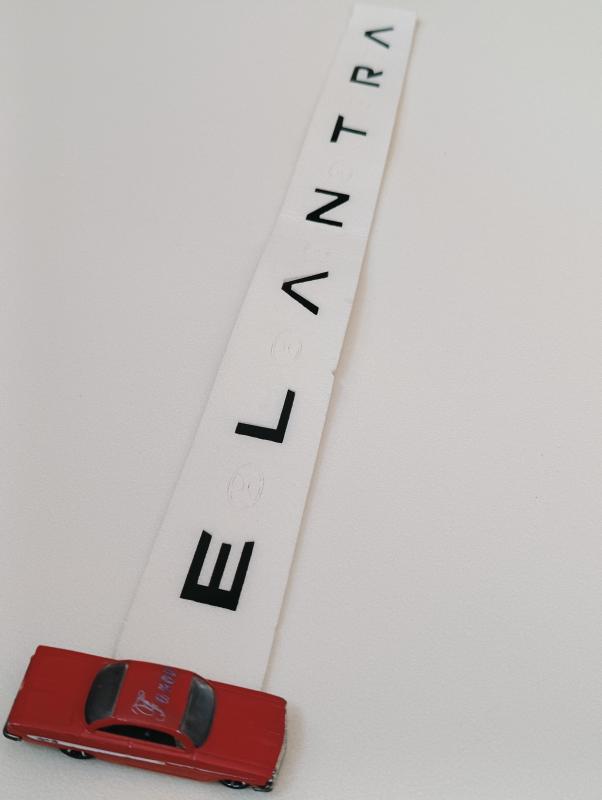 Elantra Piano Black Boşluklu Bagaj Yazısı 3M 3D ABS