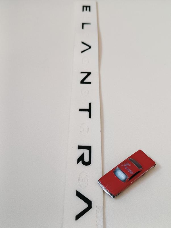 Elantra Piano Black Boşluklu Bagaj Yazısı 3M 3D ABS