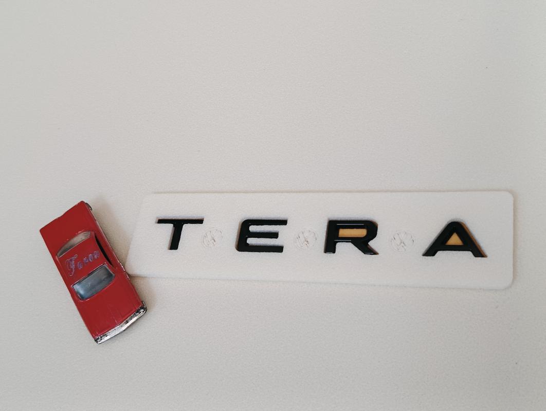 Tera Piano Black Bagaj Yazısı 3M 3D ABS
