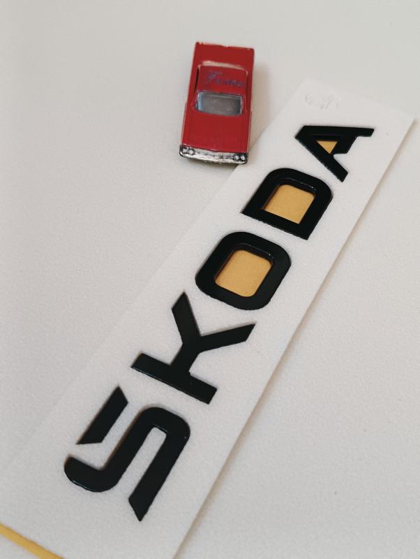 Skoda Yeni Nesil Piano Black Bagaj Yazısı 3M 3D ABS