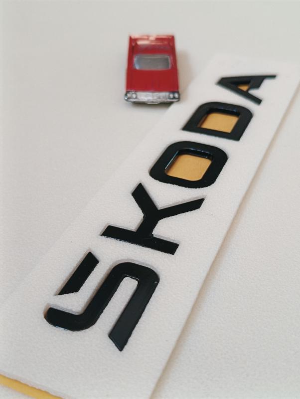 Skoda Yeni Nesil Piano Black Bagaj Yazısı 3M 3D ABS