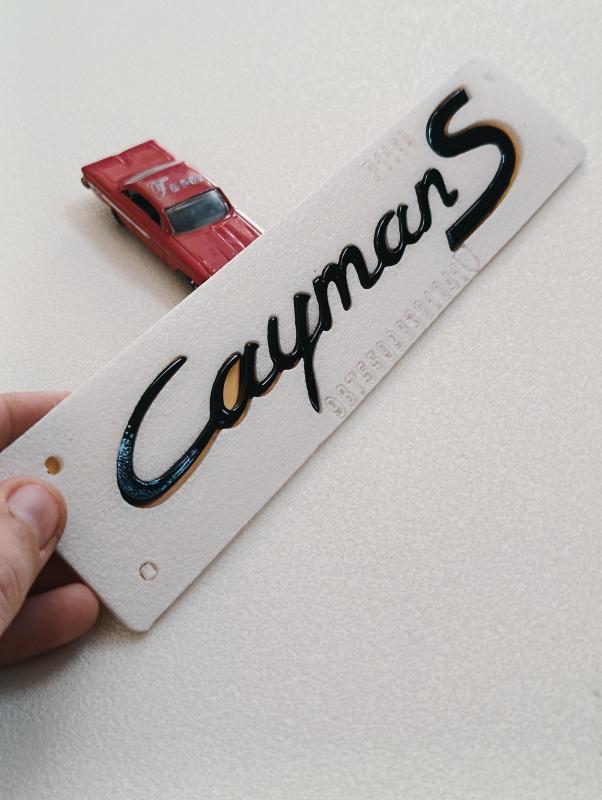 Cayman S Piano Black Bagaj Yazısı 3M 3D ABS