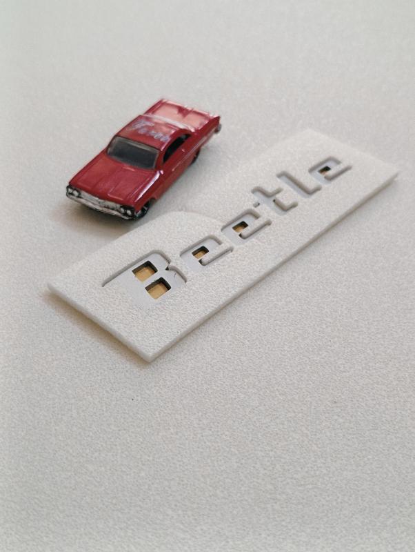 Beetle Bagaj Yazısı Gri 3M 3D ABS