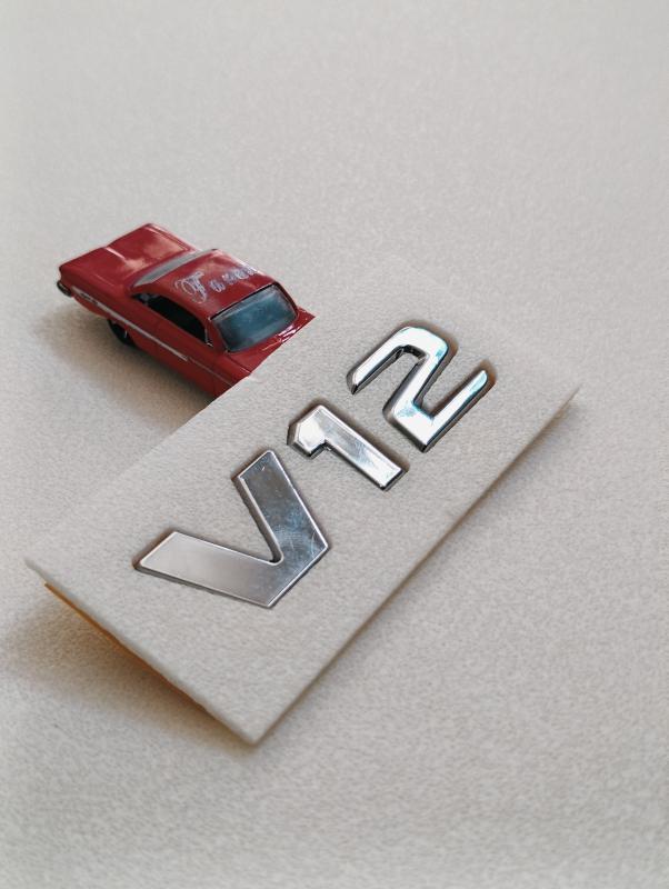 V12 Krom Çamurluk Yazısı 3M 3D ABS