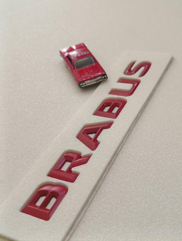 Brabus Kırmızı Bagaj Yazısı 3M 3D ABS