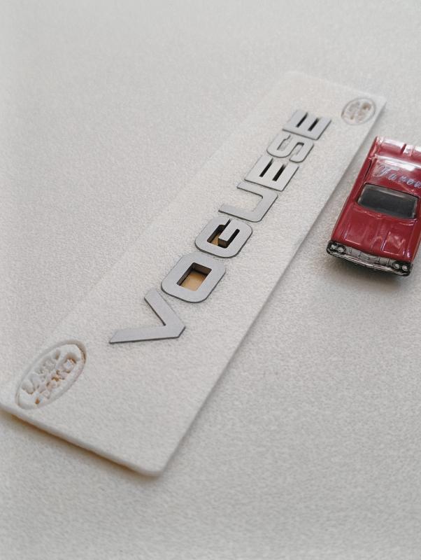 VogueSE Gri Bagaj Yazısı 3M 3D ABS