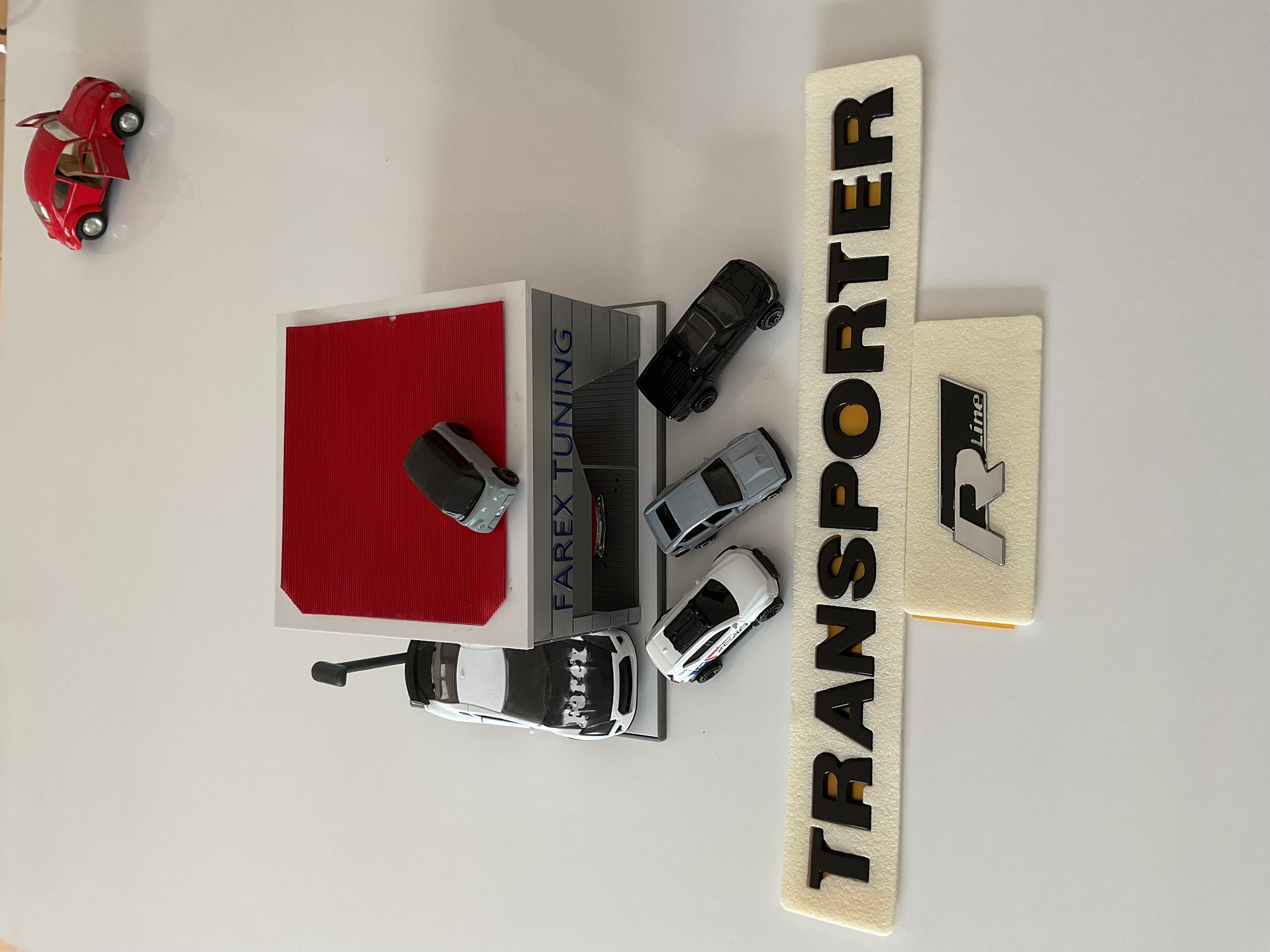 Volkswagen Transporter Piano Black Boşluklu ve R Line Piano Black Bagaj Yazısı 3M 3D ABS