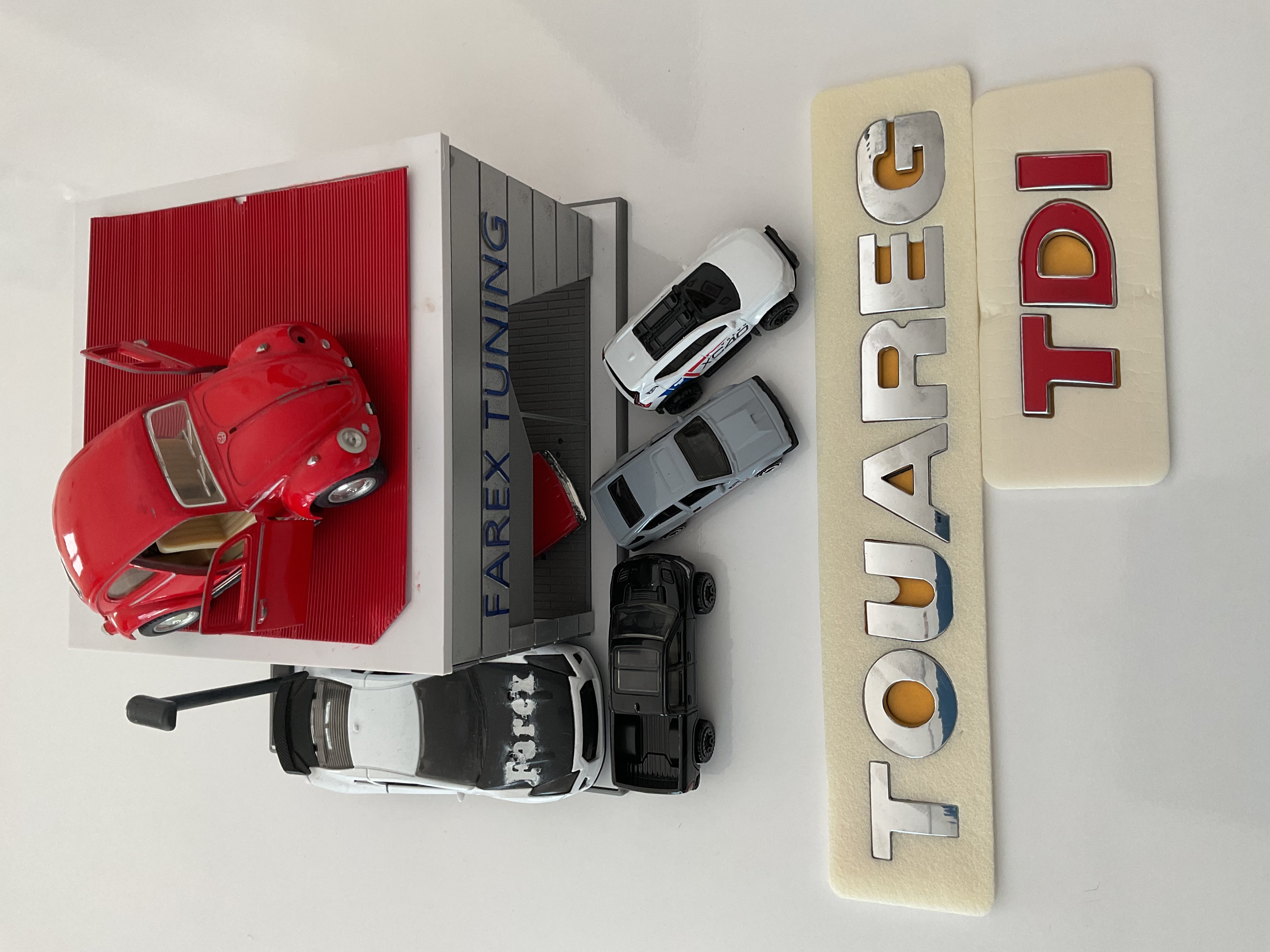 Volkswagen Touareg ve TDI Kırmızı Krom Bagaj Yazısı 3M 3D ABS