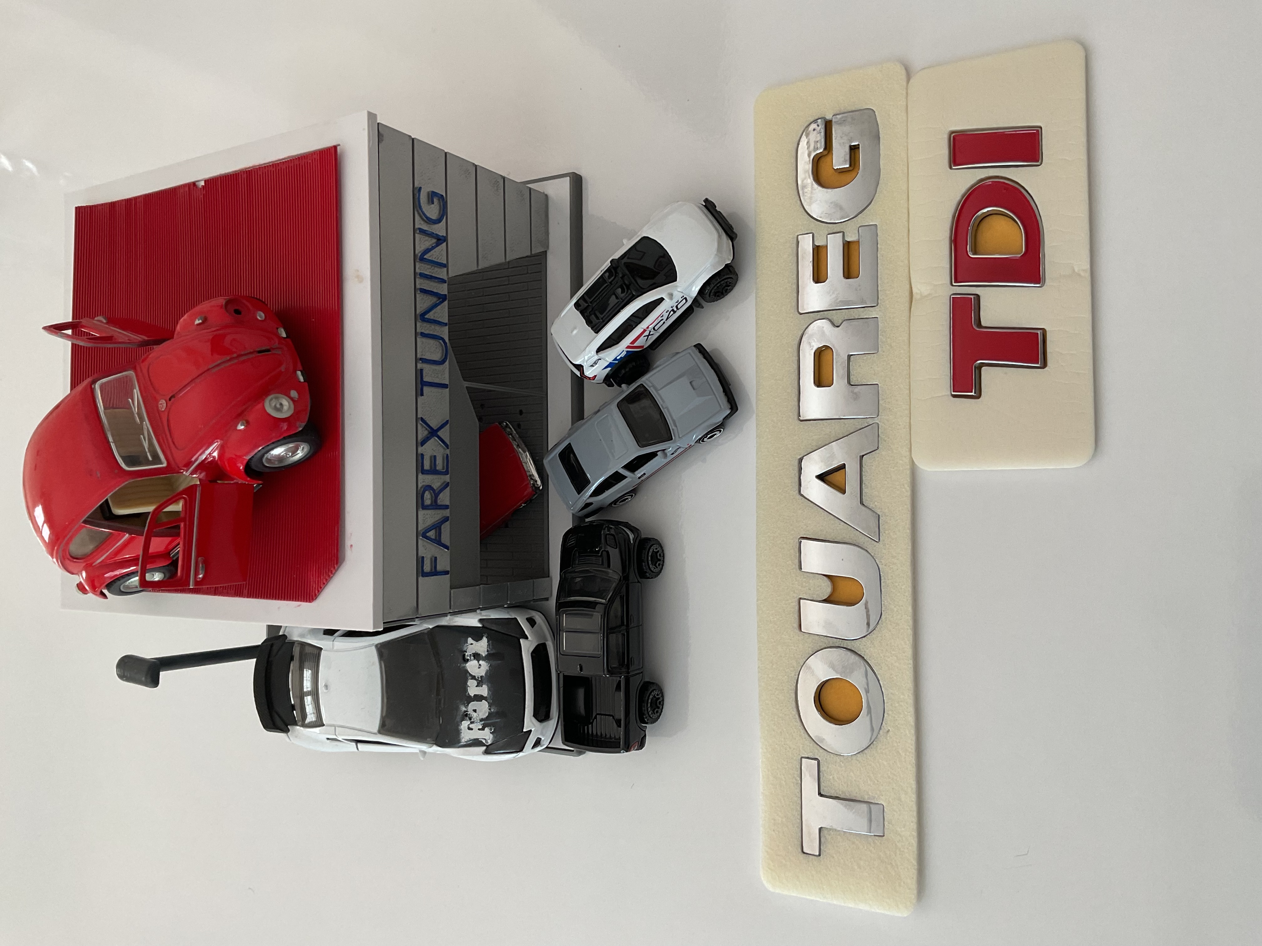 Volkswagen Touareg ve TDI Kırmızı Krom Bagaj Yazısı 3M 3D ABS