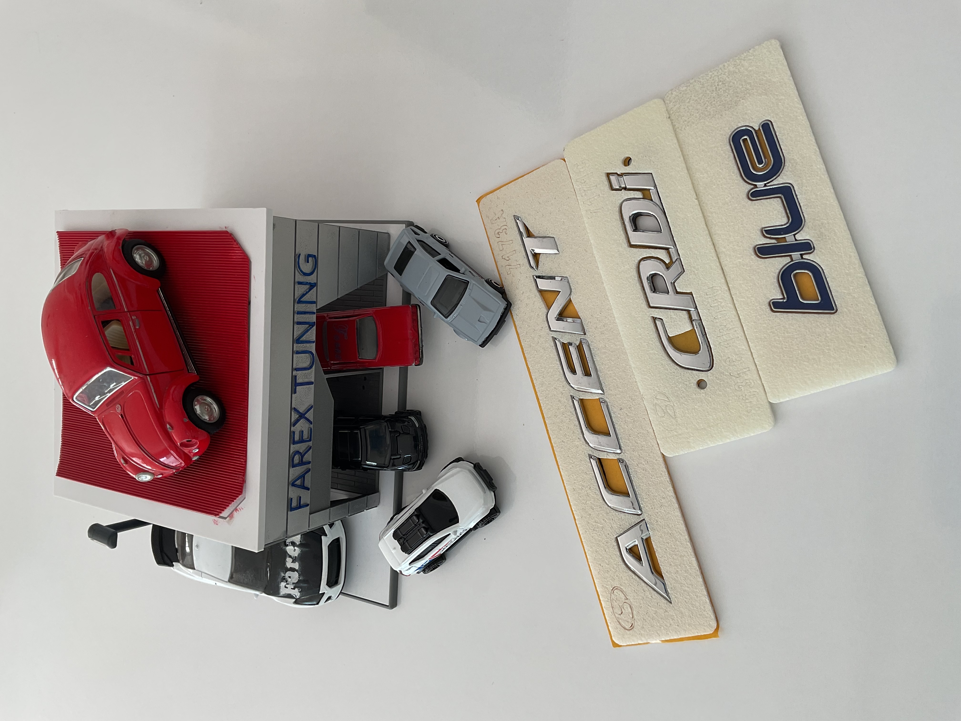 Hyundai Accent-Crdi ve Blue ( Küçük ) Krom Bagaj Yazısı Seti 3M 3D ABS