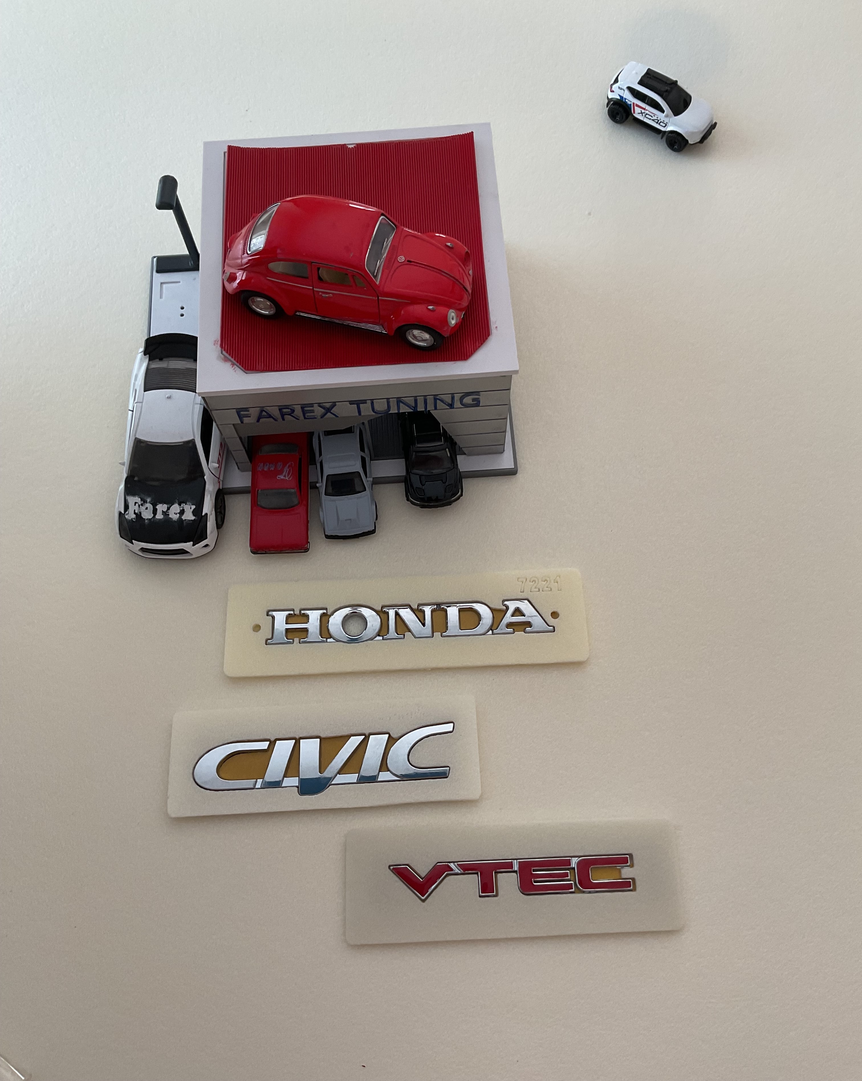 Honda-Civic Krom ve Vtec (Kırmızı) Bagaj Yazısı Seti 3’lü 3M 3D ABS