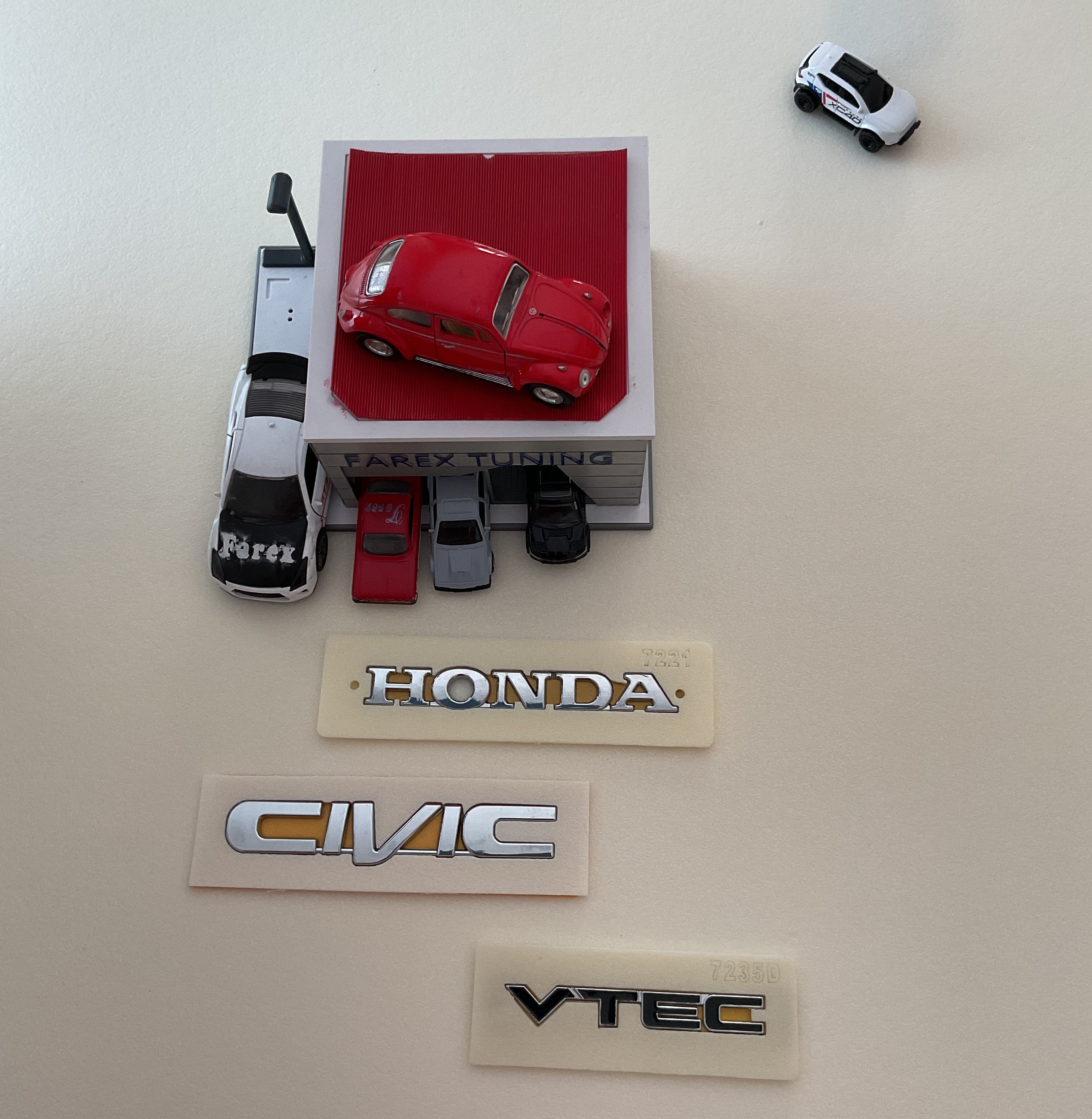 Honda-Civic Krom ve Vtec (Siyah) Bagaj Yazısı Seti 3’lü 3M 3D ABS