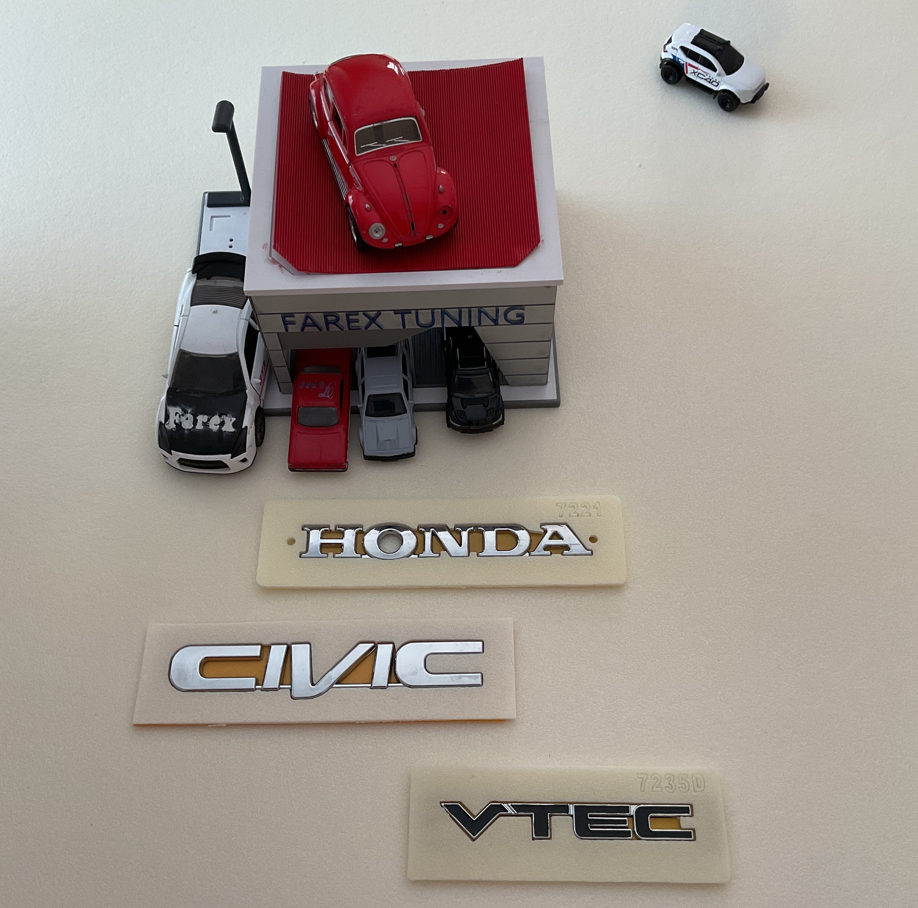 Honda-Civic Krom ve Vtec (Siyah) Bagaj Yazısı Seti 3’lü 3M 3D ABS