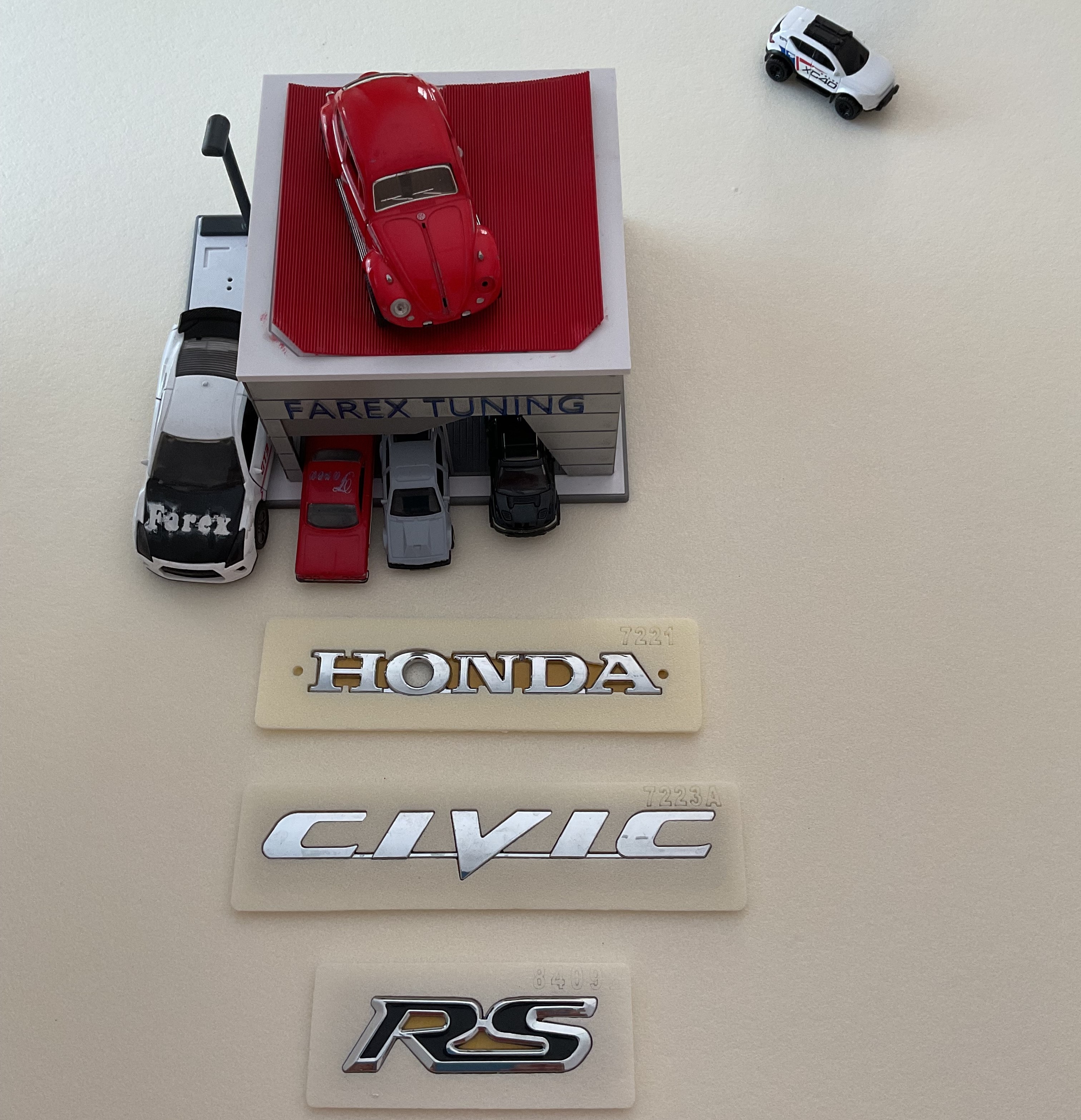 Honda-Civic Krom ve RS (Piano Black) Bagaj Yazısı Seti 3’lü 3M 3D ABS