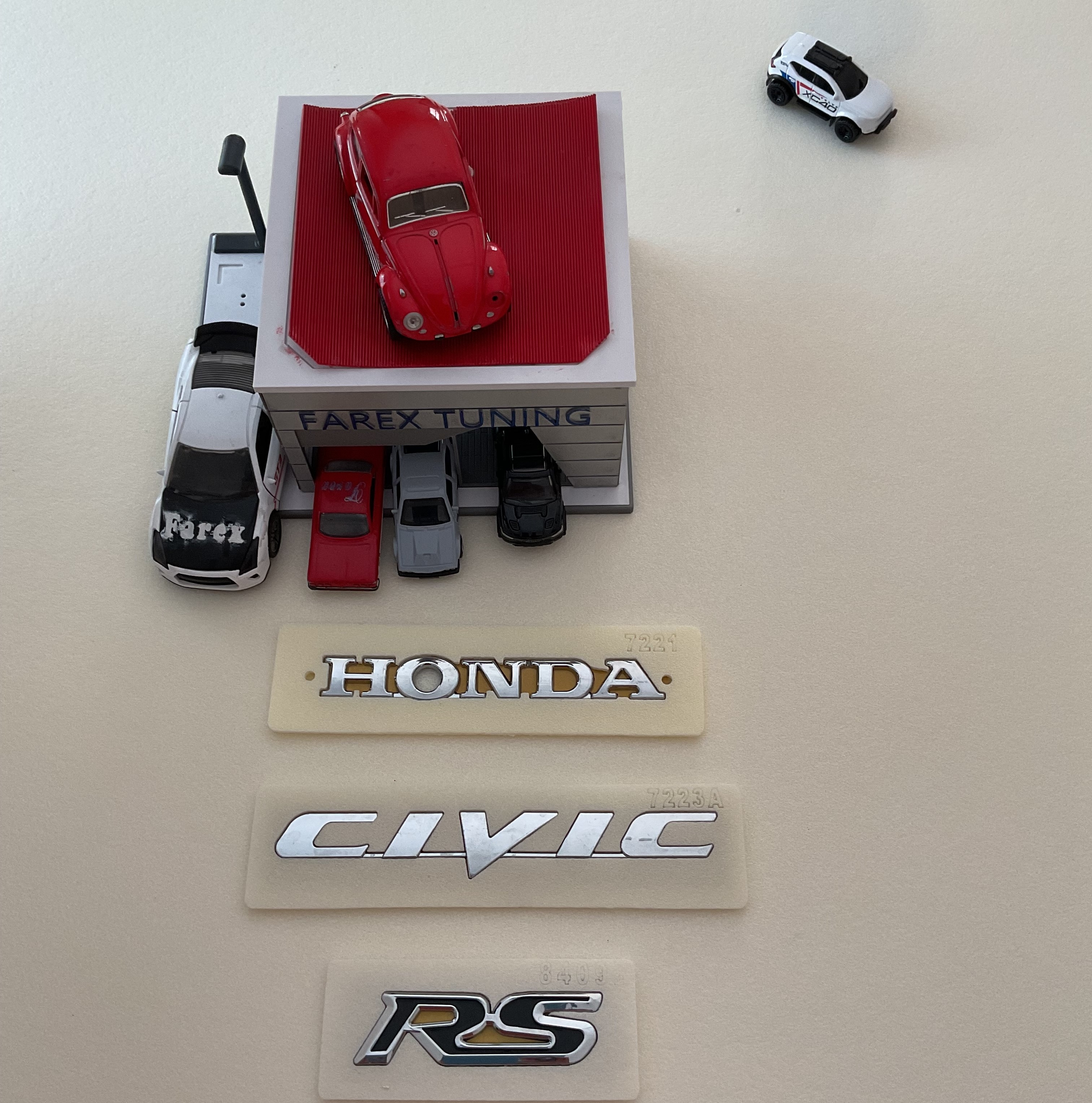 Honda-Civic Krom ve RS (Piano Black) Bagaj Yazısı Seti 3’lü 3M 3D ABS