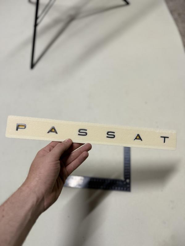 Volkswagen Passat Uyumlu 33 cm Yeni Nesil Boşluklu Krom Bagaj Yazısı Logosu Arması 3M 3D ABS