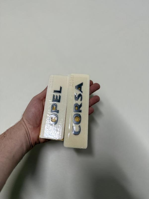 Opel ve Corsa Krom Bagaj Yazısı Seti 2’li Paket 3M 3D ABS