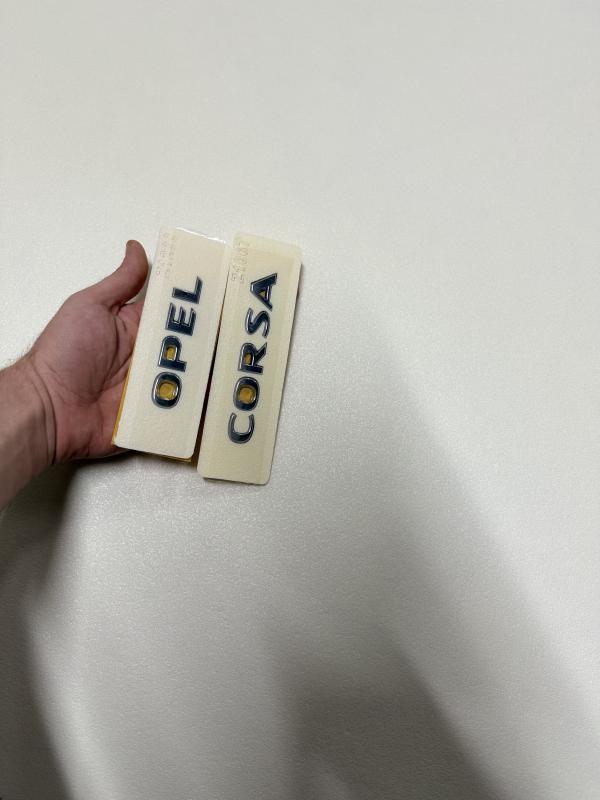 Opel ve Corsa Krom Bagaj Yazısı Seti 2’li Paket 3M 3D ABS