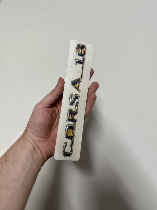Opel Corsa_1.6 Krom Bagaj Yazısı Logosu Arması 3M 3D ABS