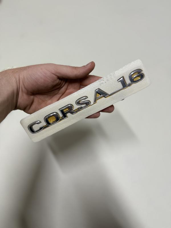 Opel Corsa_1.6 Krom Bagaj Yazısı Logosu Arması 3M 3D ABS