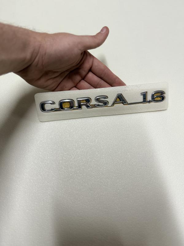 Opel Corsa_1.6 Krom Bagaj Yazısı Logosu Arması 3M 3D ABS