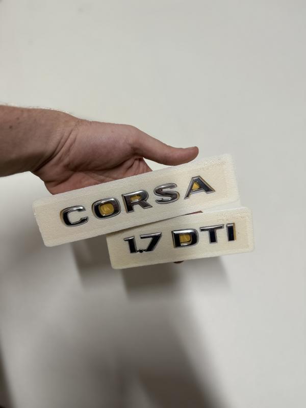 Opel Corsa ve 1.7 DTI Krom Bagaj Yazısı Seti 2’li Paket 3M 3D ABS Logo Arma