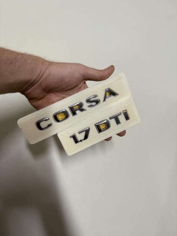Opel Corsa ve 1.7 DTI Krom Bagaj Yazısı Seti 2’li Paket 3M 3D ABS Logo Arma
