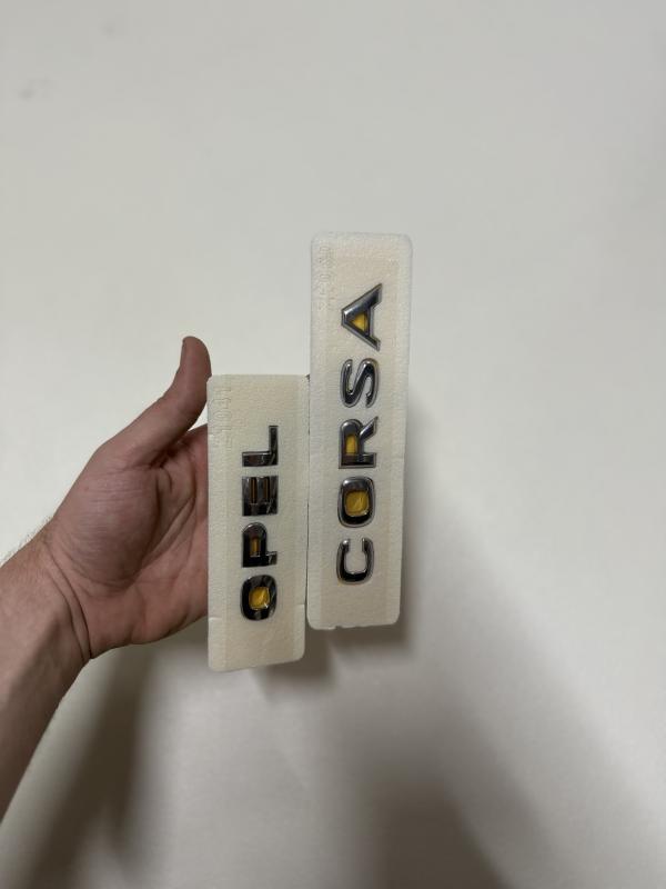 Opel ve Corsa Krom Bagaj Yazısı Seti 2’li Paket Logo Arma 3M 3D ABS