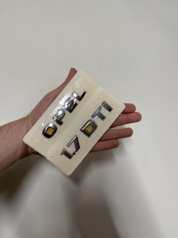 Opel ve 1.7 DTI Krom Bagaj Yazısı Seti 2’li Paket Logo Arma 3M 3D ABS