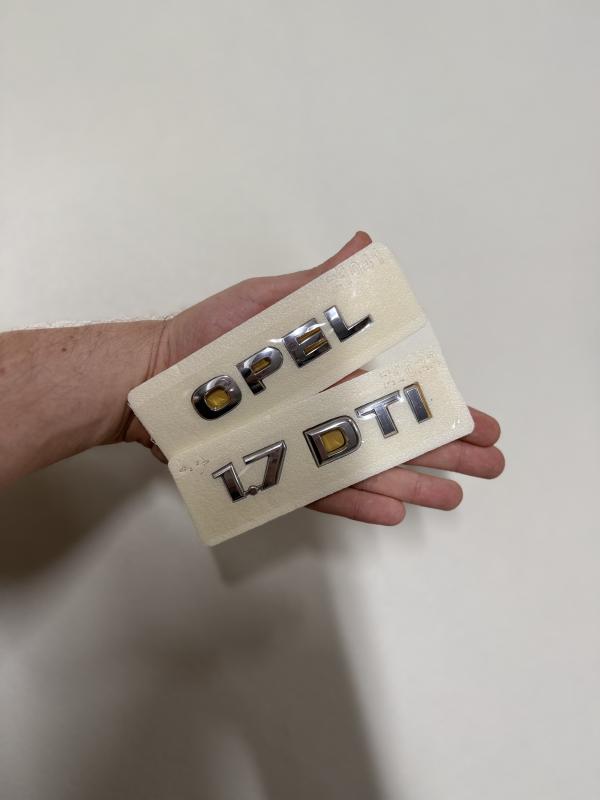 Opel ve 1.7 DTI Krom Bagaj Yazısı Seti 2’li Paket Logo Arma 3M 3D ABS