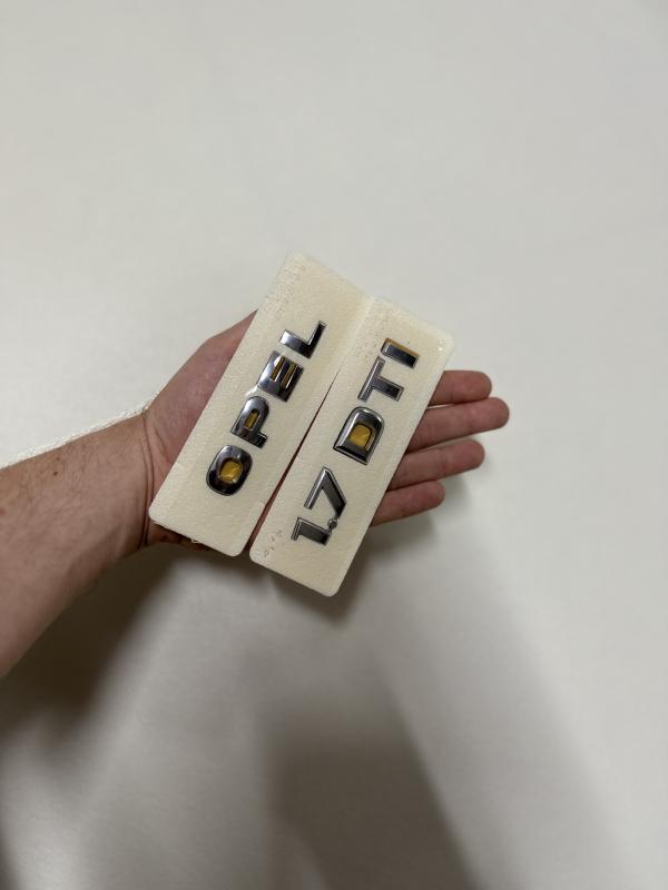 Opel ve 1.7 DTI Krom Bagaj Yazısı Seti 2’li Paket Logo Arma 3M 3D ABS