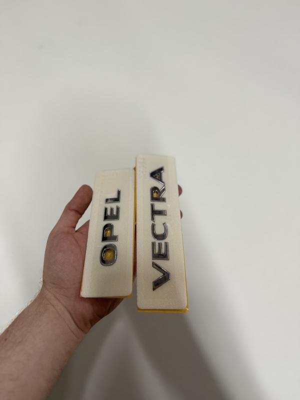 Opel ve Vectra Krom Bagaj Yazısı Seti 2’li 3M 3D ABS Logo Arma