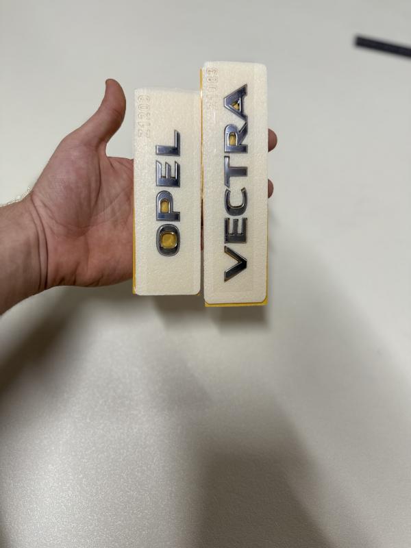 Opel ve Vectra Krom Bagaj Yazısı Seti 2’li 3M 3D ABS Logo Arma