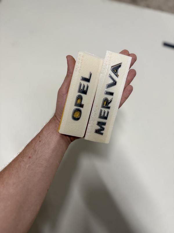 Opel ve Meriva Krom Bagaj Yazısı Seti 2’li Arma Logo 3M 3D ABS