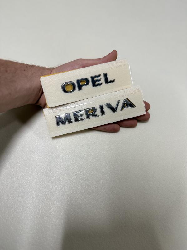 Opel ve Meriva Krom Bagaj Yazısı Seti 2’li Arma Logo 3M 3D ABS