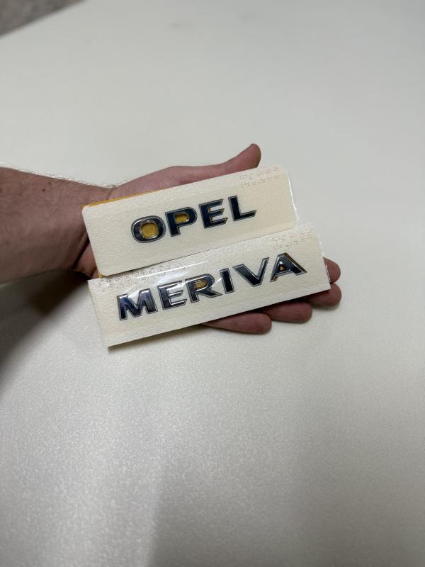 Opel ve Meriva Krom Bagaj Yazısı Seti 2’li Arma Logo 3M 3D ABS