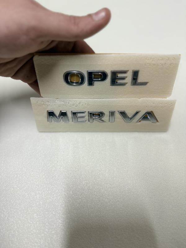 Opel ve Meriva Krom Bagaj Yazısı Seti 2’li Arma Logo 3M 3D ABS
