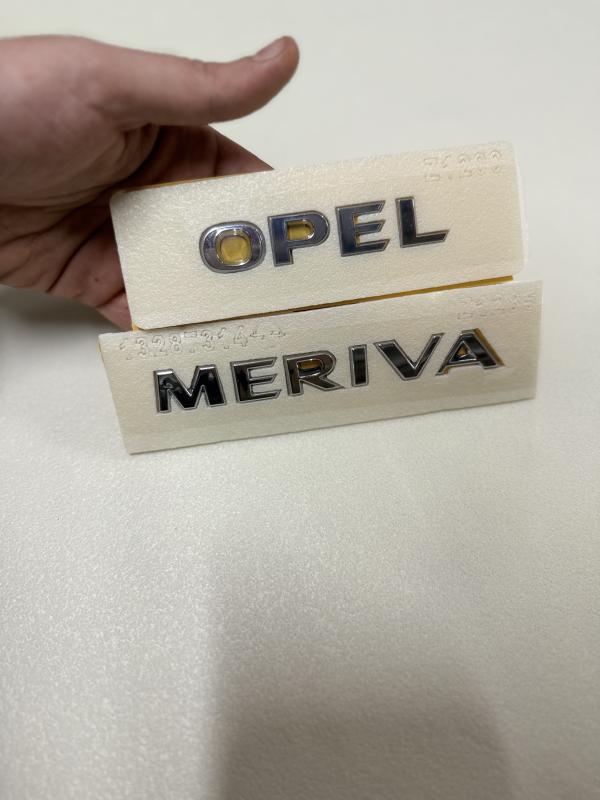 Opel ve Meriva Krom Bagaj Yazısı Seti 2’li Arma Logo 3M 3D ABS