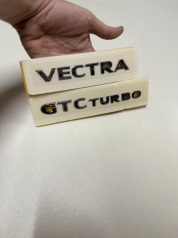 Vectra ve GTC Turbo Krom Bagaj Yazısı Seti 2’li 3M 3D ABS