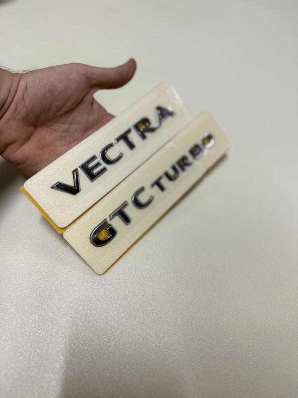 Vectra ve GTC Turbo Krom Bagaj Yazısı Seti 2’li 3M 3D ABS