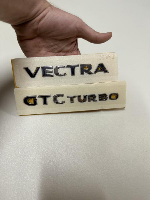 Vectra ve GTC Turbo Krom Bagaj Yazısı Seti 2’li 3M 3D ABS