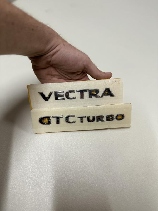 Vectra ve GTC Turbo Krom Bagaj Yazısı Seti 2’li 3M 3D ABS